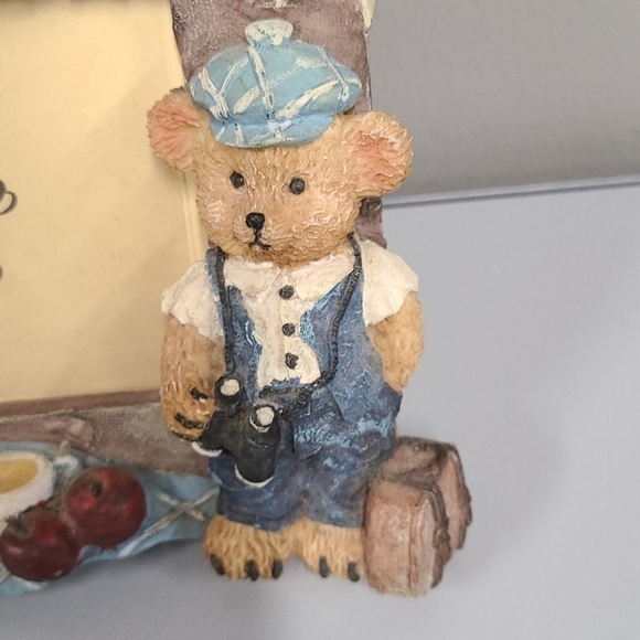 VINTAGE Risen Teddy Bear Picture frame 3.5 x 5 - Picture 3 of 5
